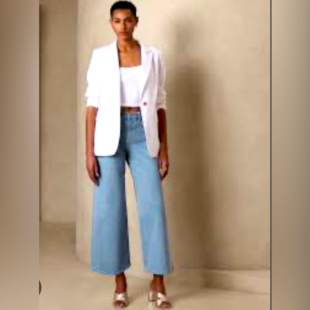 Banana Republic Factory Wide Leg Cropped Jeans